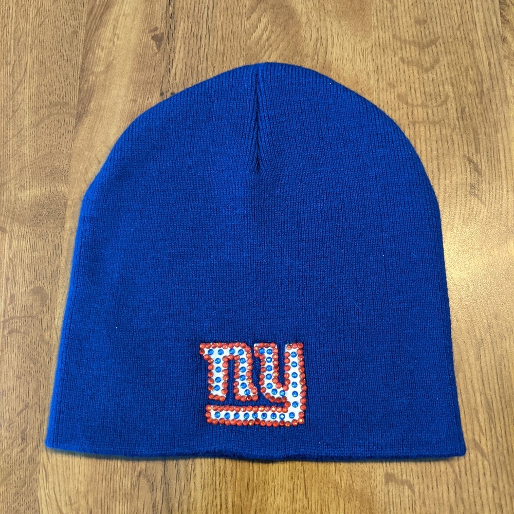 NY Giants Embellished Winter Beanie Hat